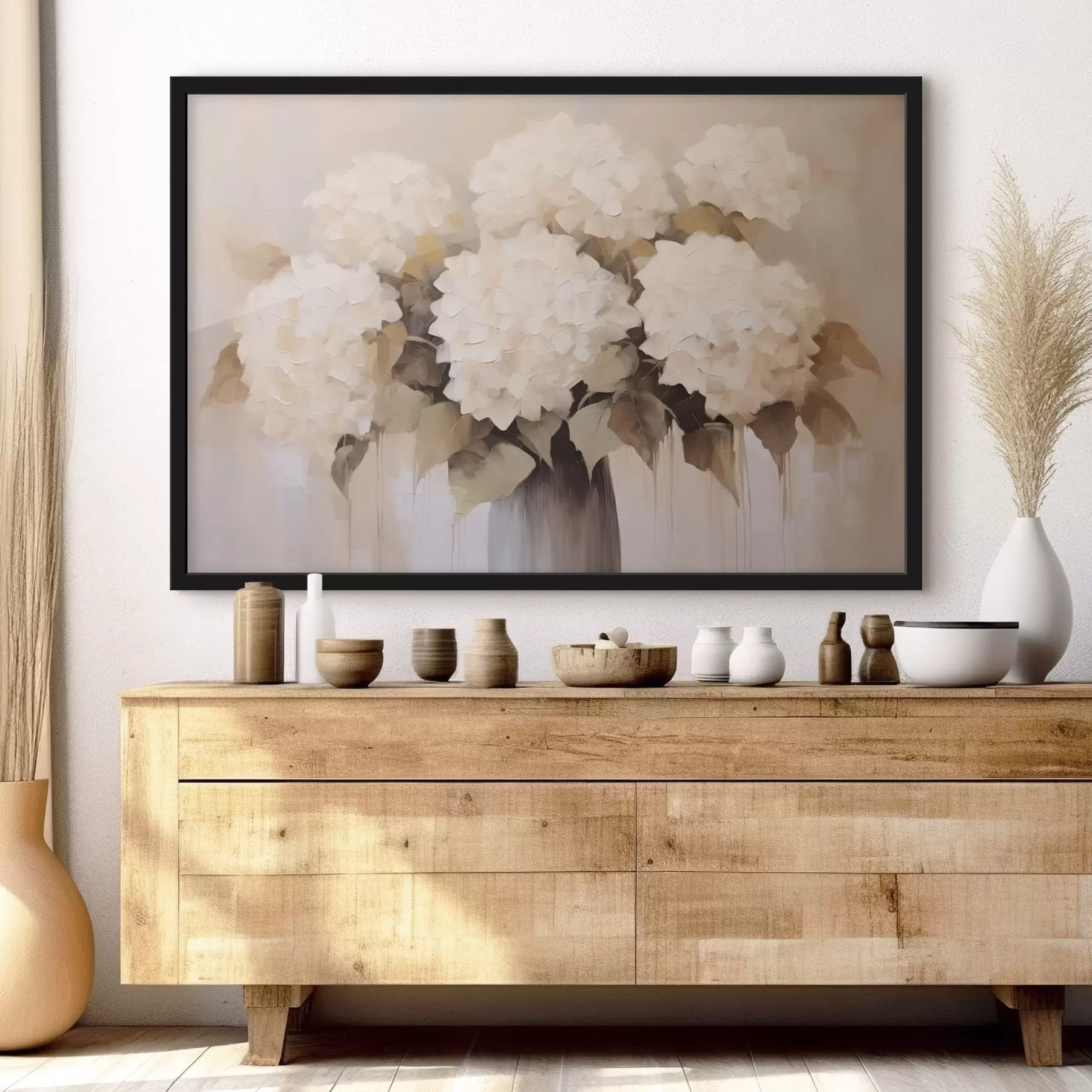 murales de pared Hortensia de estilo vintage f48945