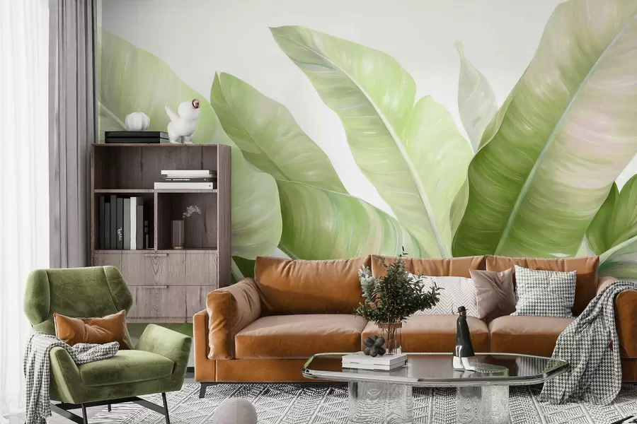 murales de pared Hojas grandes de plátano w05499