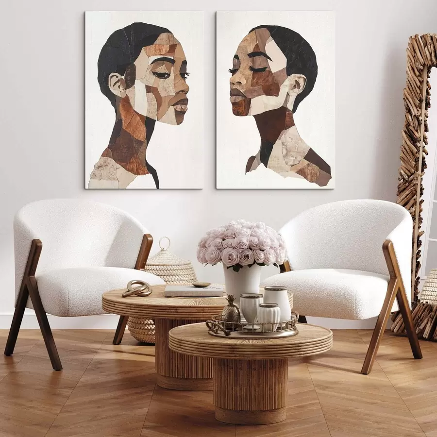 murales de pared Retrato abstracto de una mujer m30390