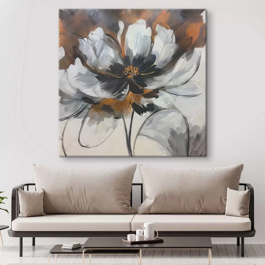 murales de pared Abstracción con una flor s48696