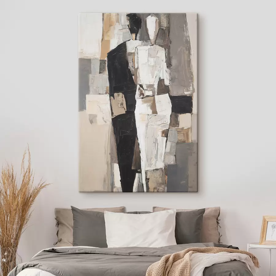 murales de pared Siluetas abstractas de una pareja s48925