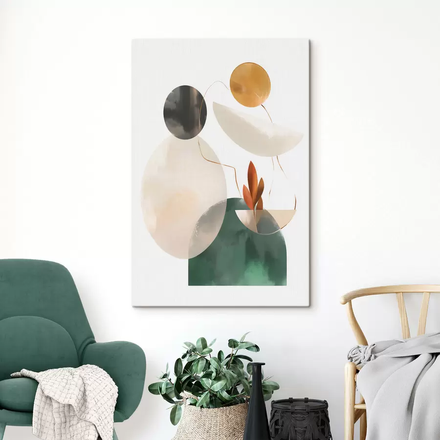 murales de pared Una abstracción con formas geométricas s48963