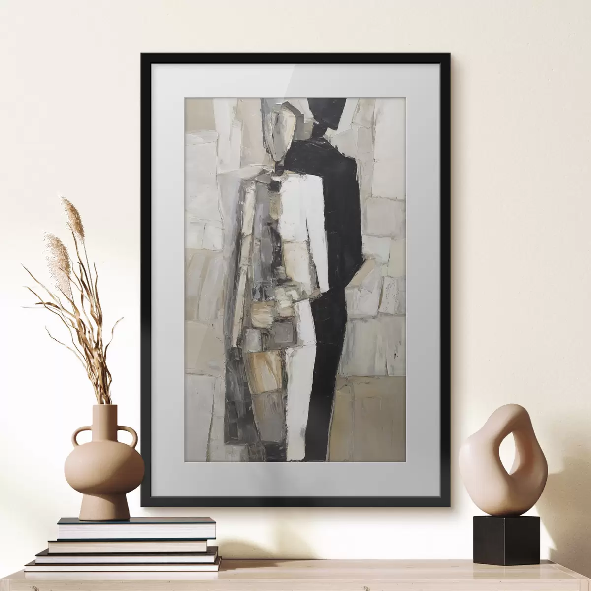 Poster Siluetas abstractas de una pareja f48924