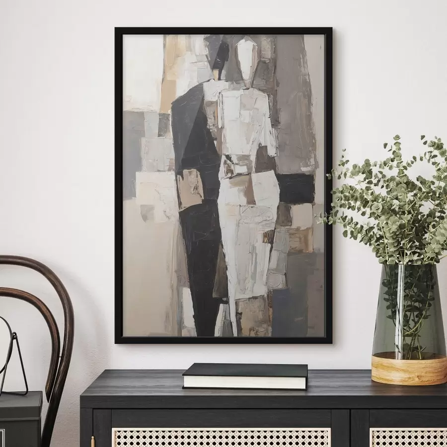 murales de pared Siluetas abstractas de una pareja f48925