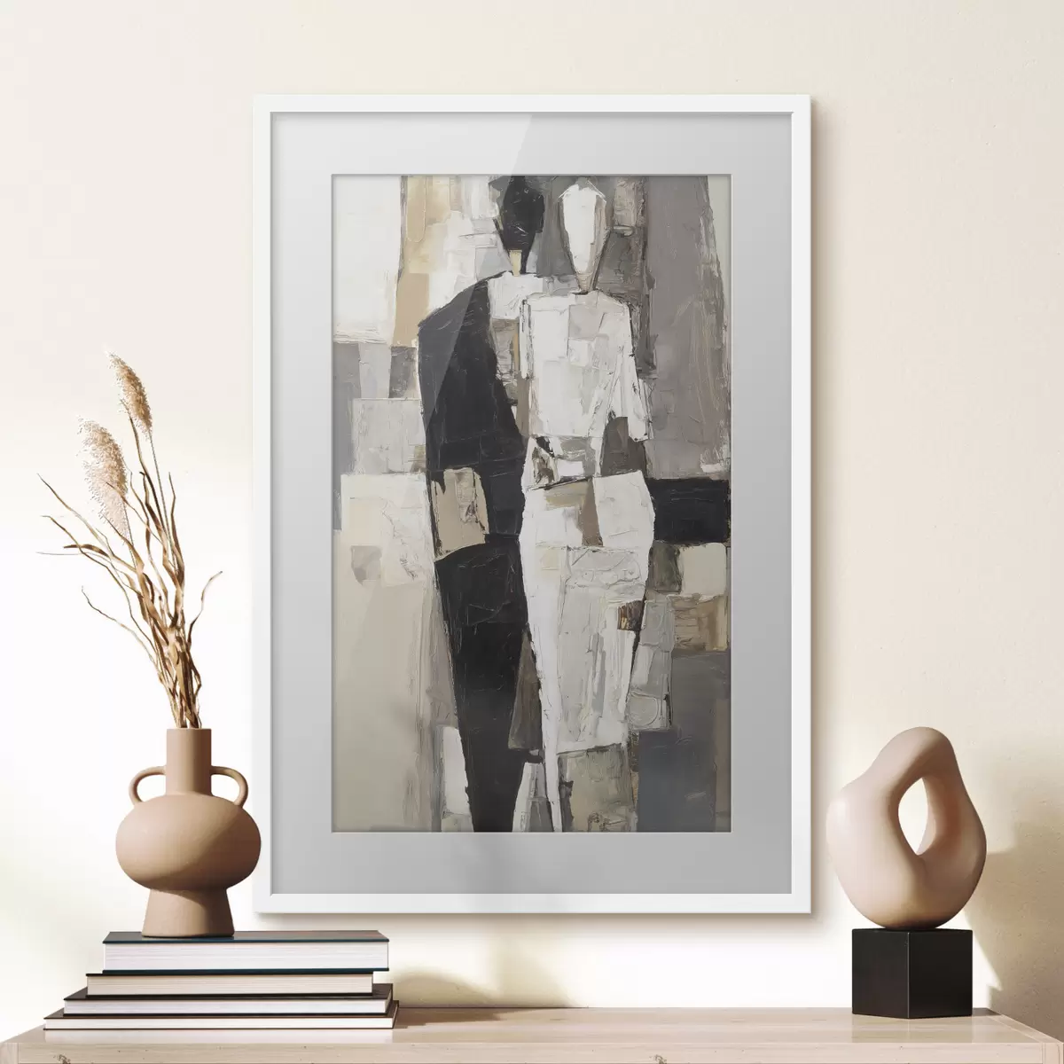 Poster Siluetas abstractas de una pareja f48925