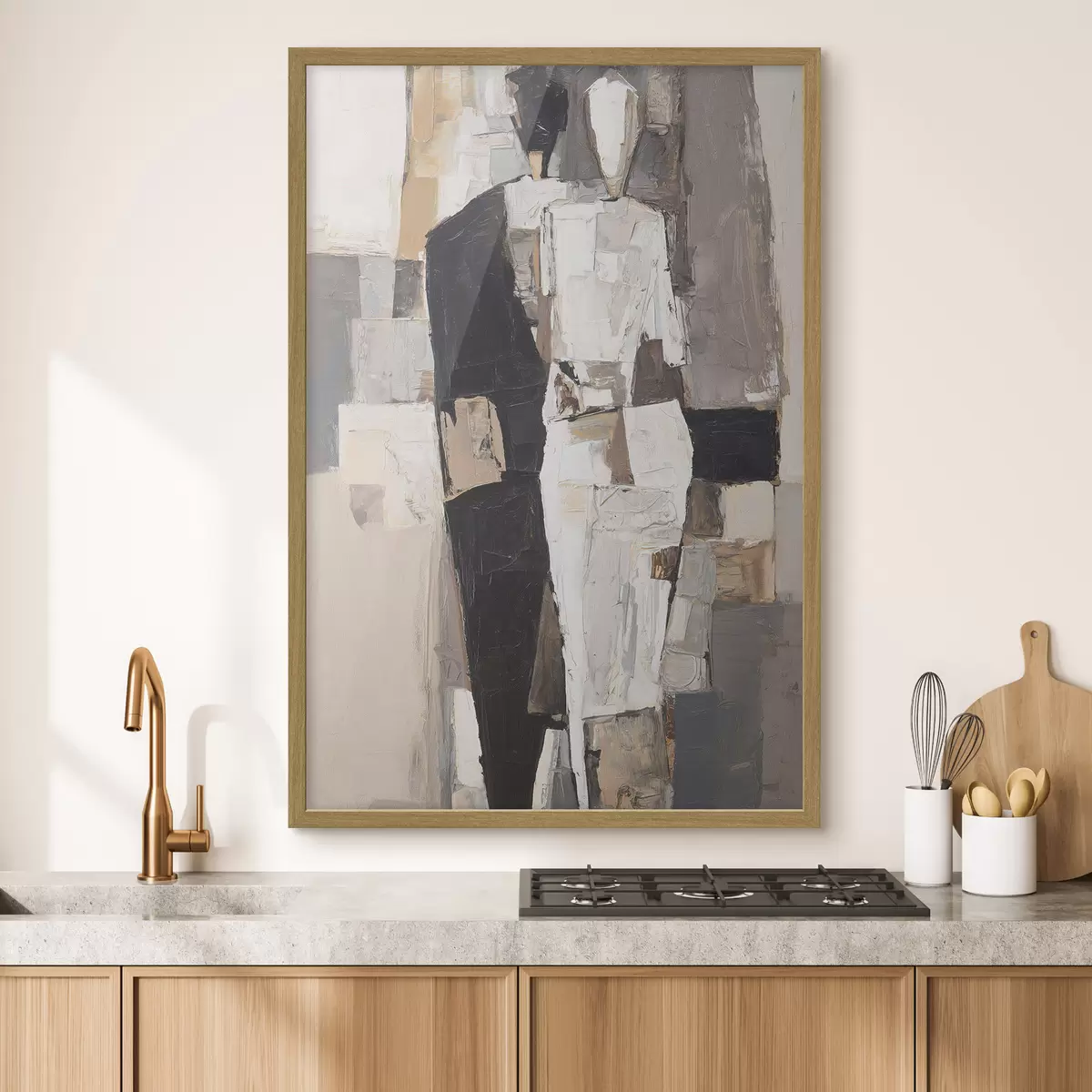 Poster Siluetas abstractas de una pareja f48925