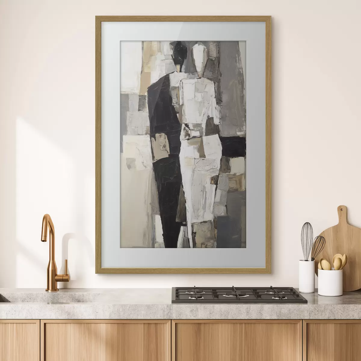 Poster Siluetas abstractas de una pareja f48925