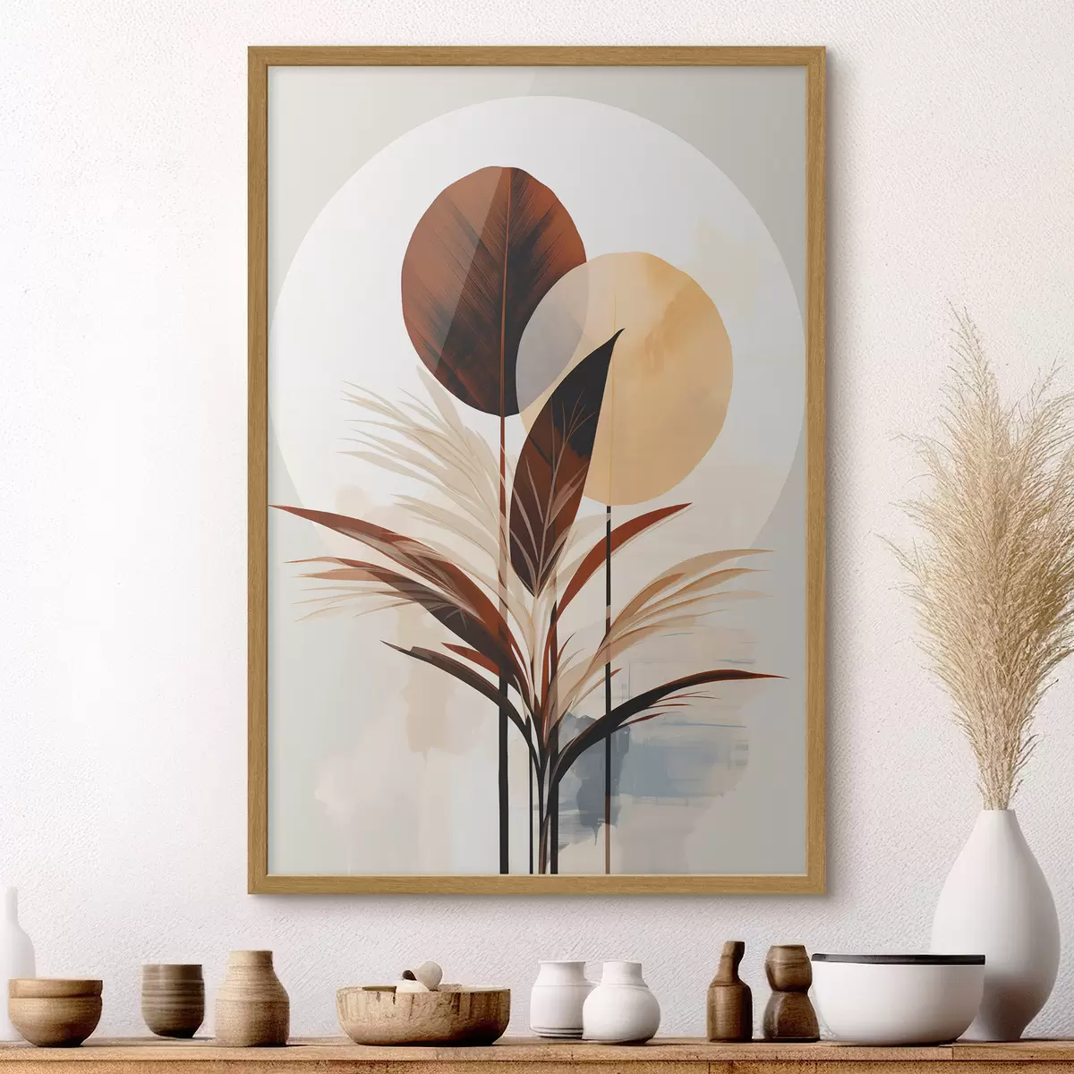 Poster Una abstracción con una planta f48926
