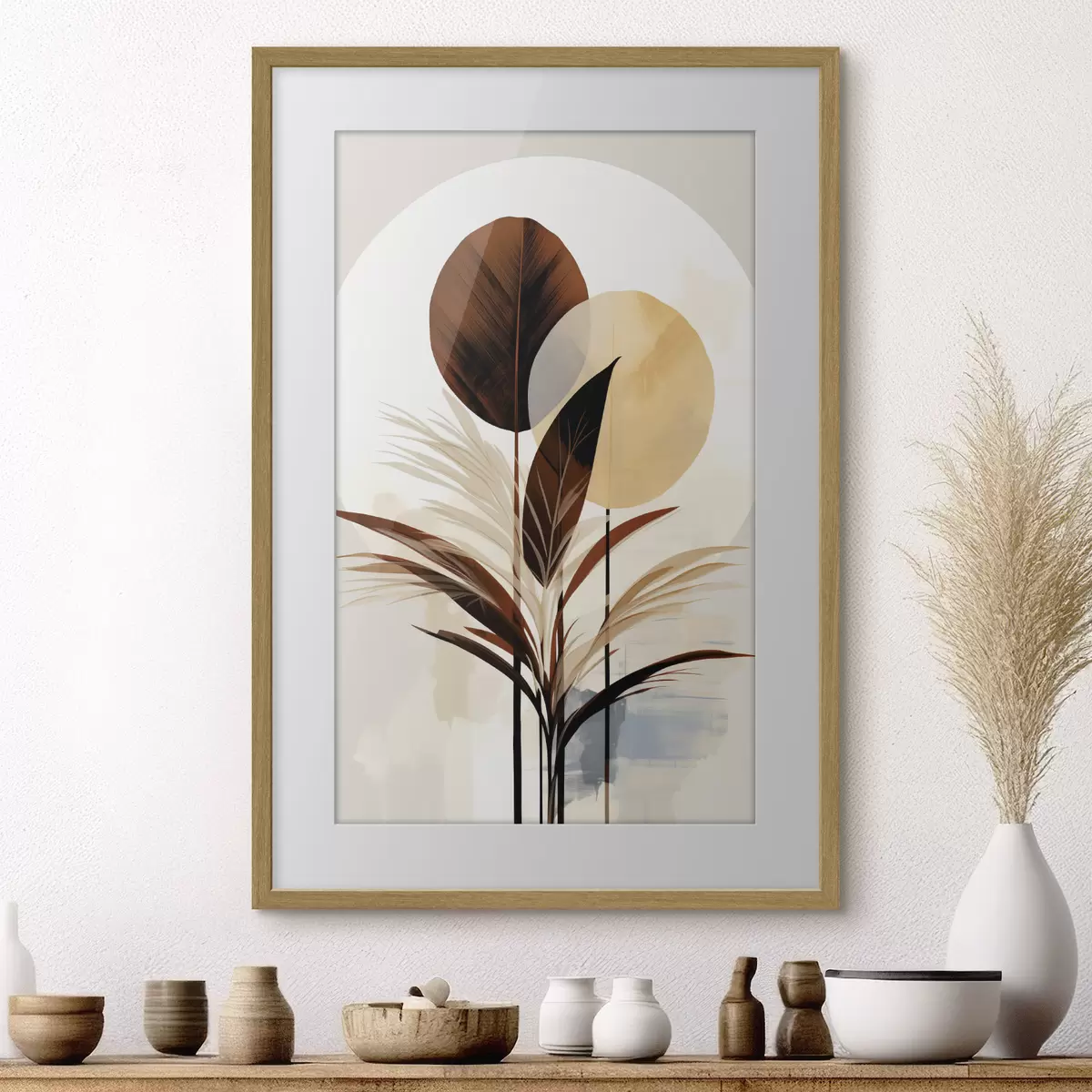 Poster Una abstracción con una planta f48926