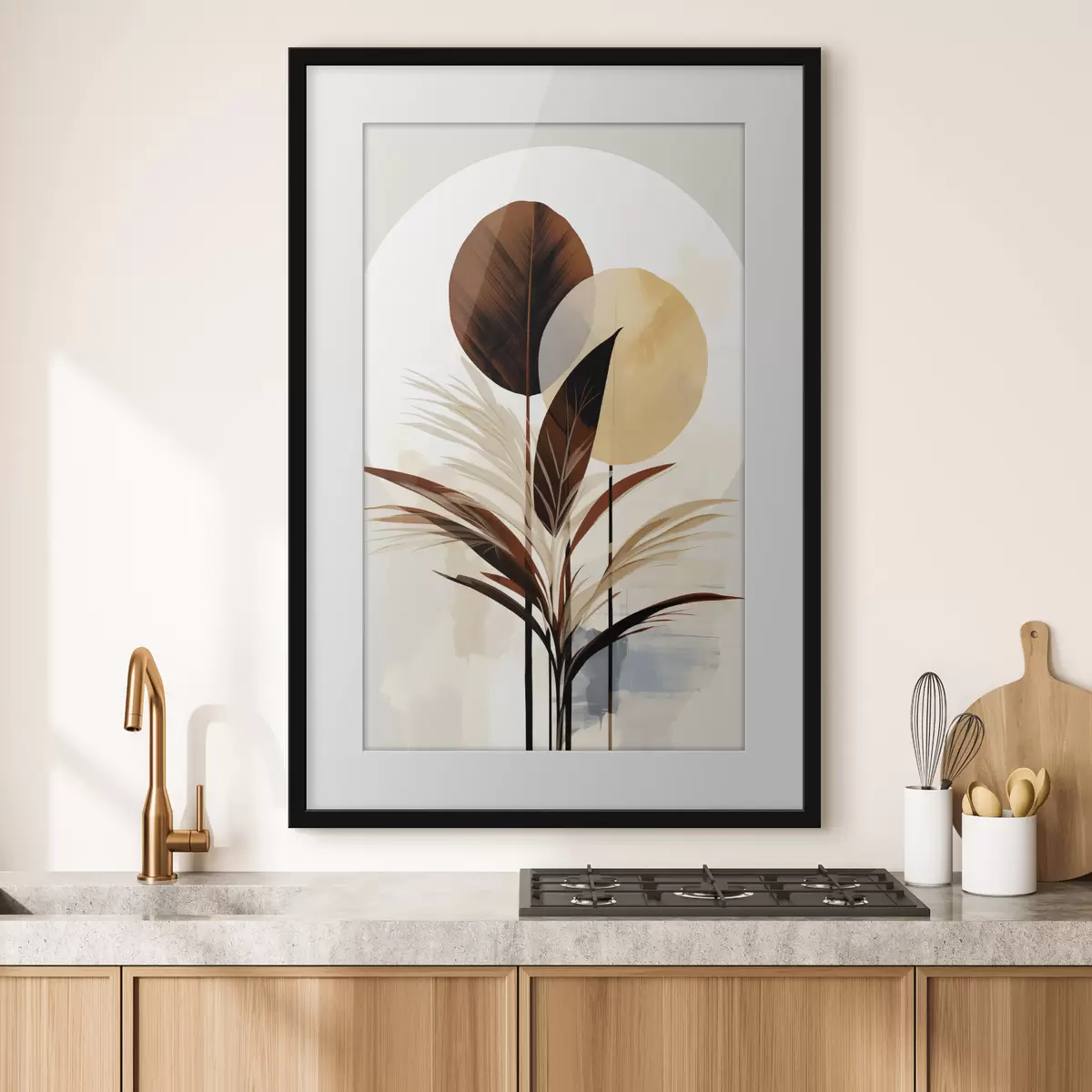 Poster Una abstracción con una planta f48926