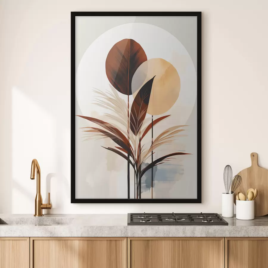 murales de pared Una abstracción con una planta f48926