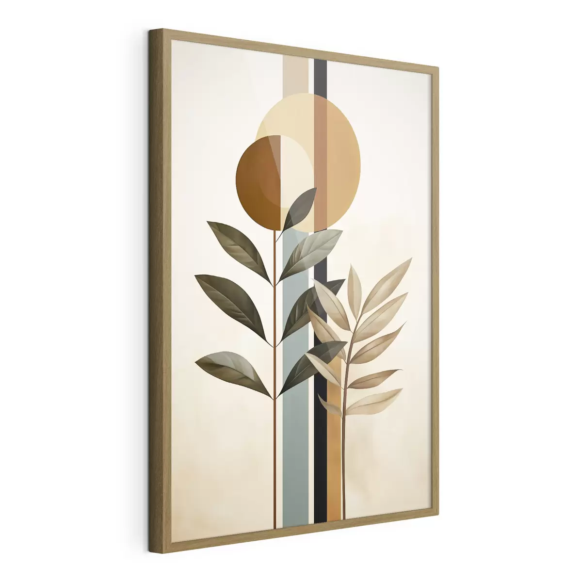 Poster Plantas abstractas con círculos y líneas f48929