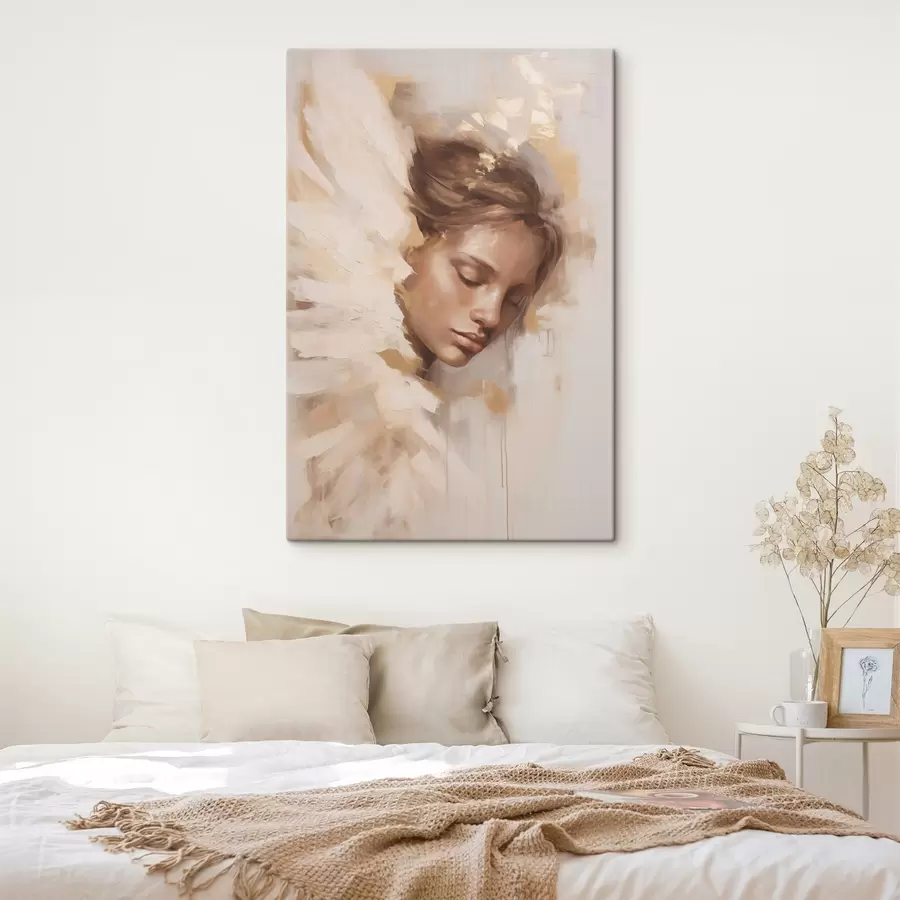 murales de pared Niña con un ala de ángel s48980