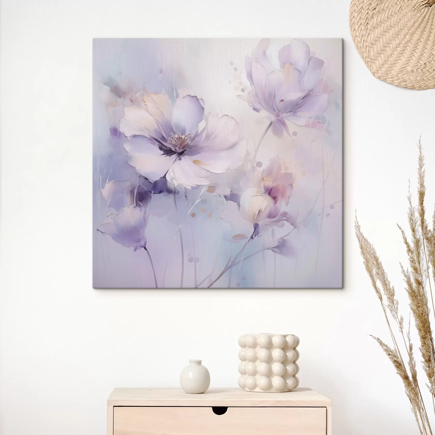 murales de pared Flores estilizadas, imitación de pintura s48989