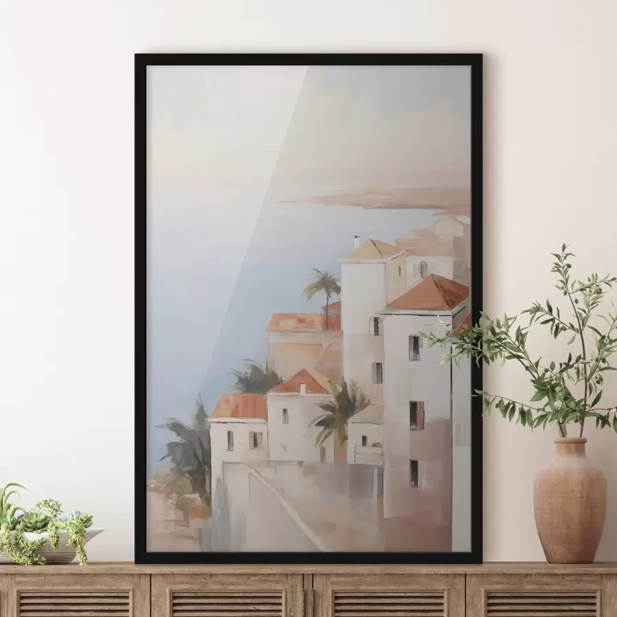 murales de pared Un pueblo junto al mar f48973