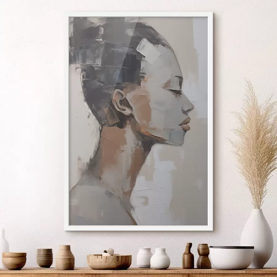 murales de pared Imitación de un retrato femenino pintado f48975