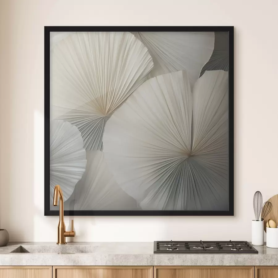 murales de pared Hojas de palmera ligeras en forma de abanico f48978