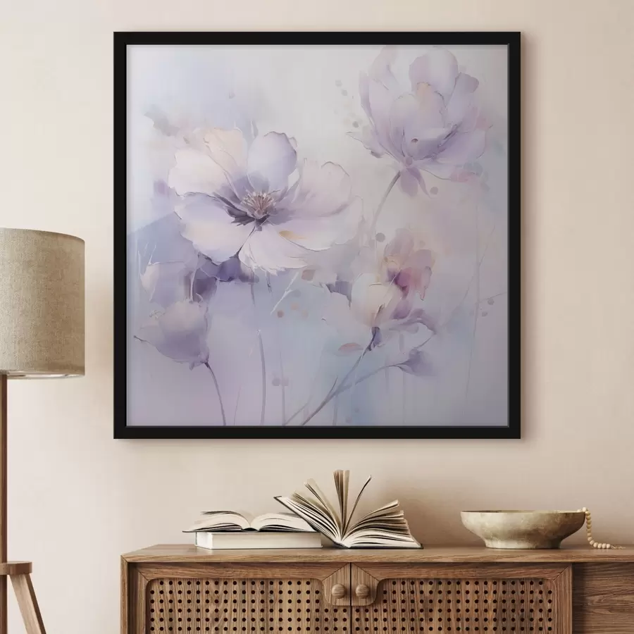 murales de pared Flores estilizadas, imitación de pintura f48989