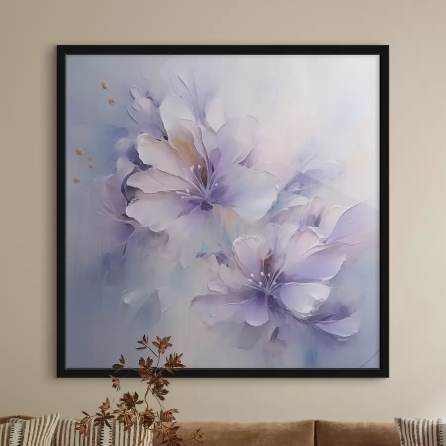 murales de pared Flores estilizadas, imitación de pintura f48990