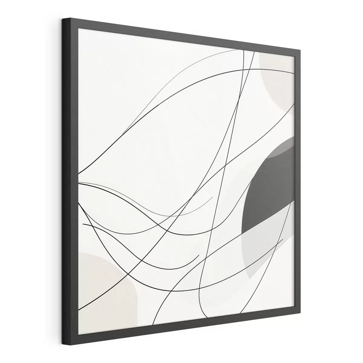 Poster Composición abstracta con finas líneas curvas en estilo minimalista f48854