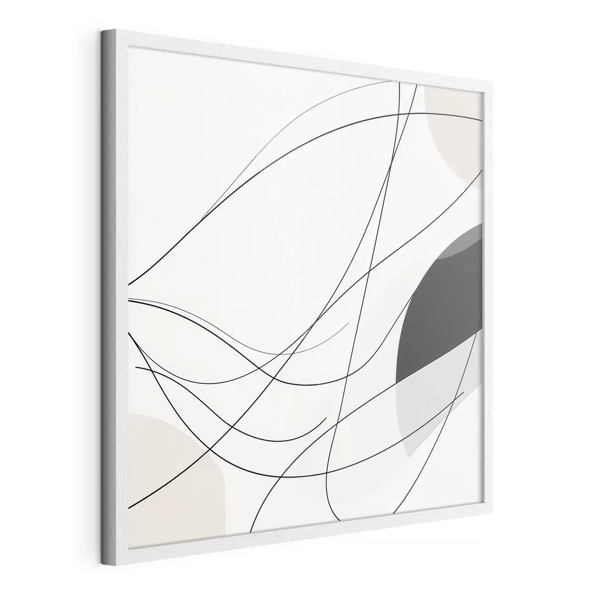 Poster Composición abstracta con finas líneas curvas en estilo minimalista f48854