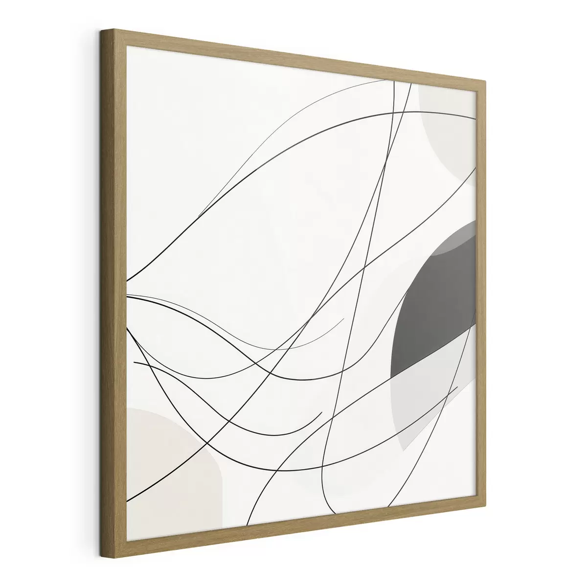 Poster Composición abstracta con finas líneas curvas en estilo minimalista f48854