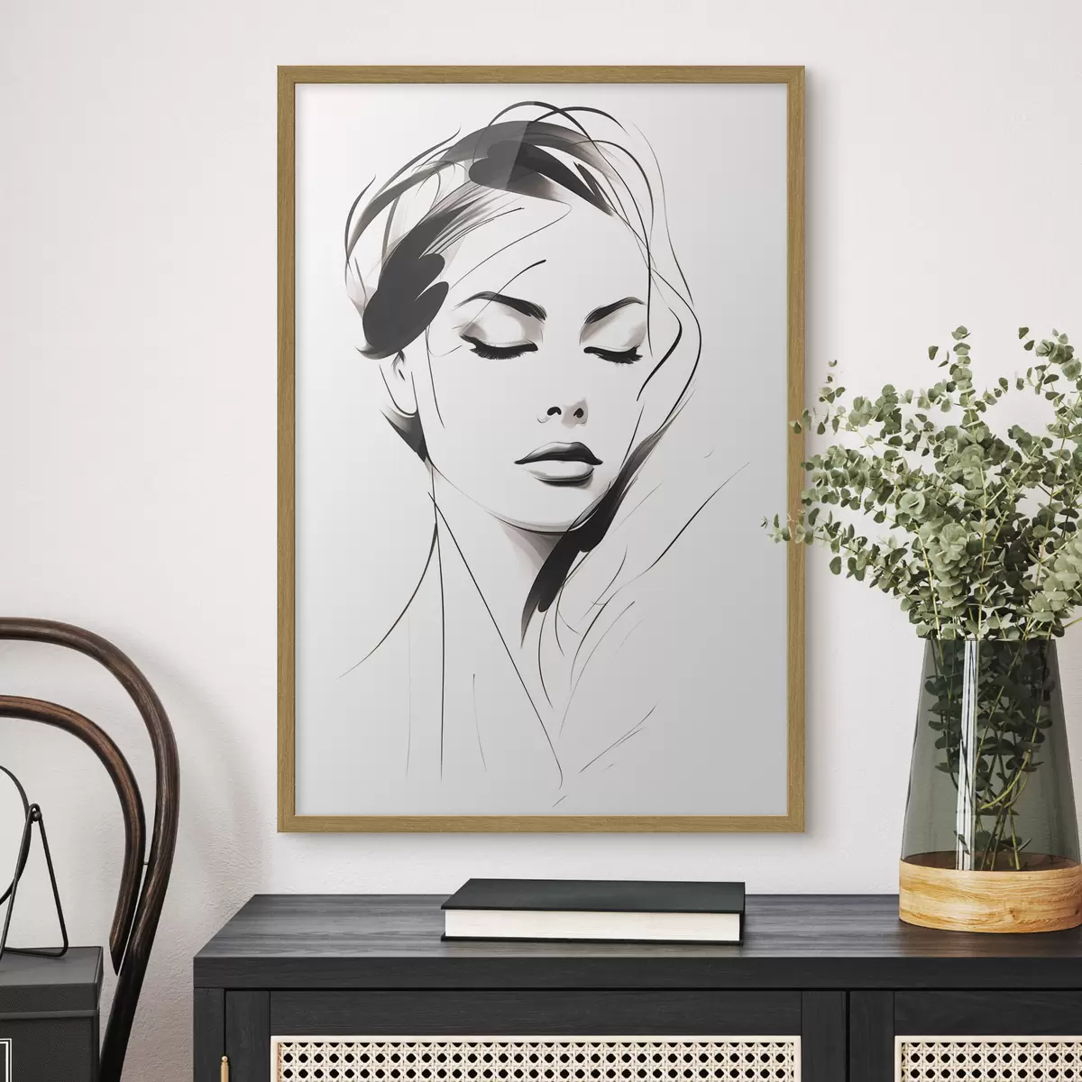 Poster Boceto de una mujer abstracta f49024