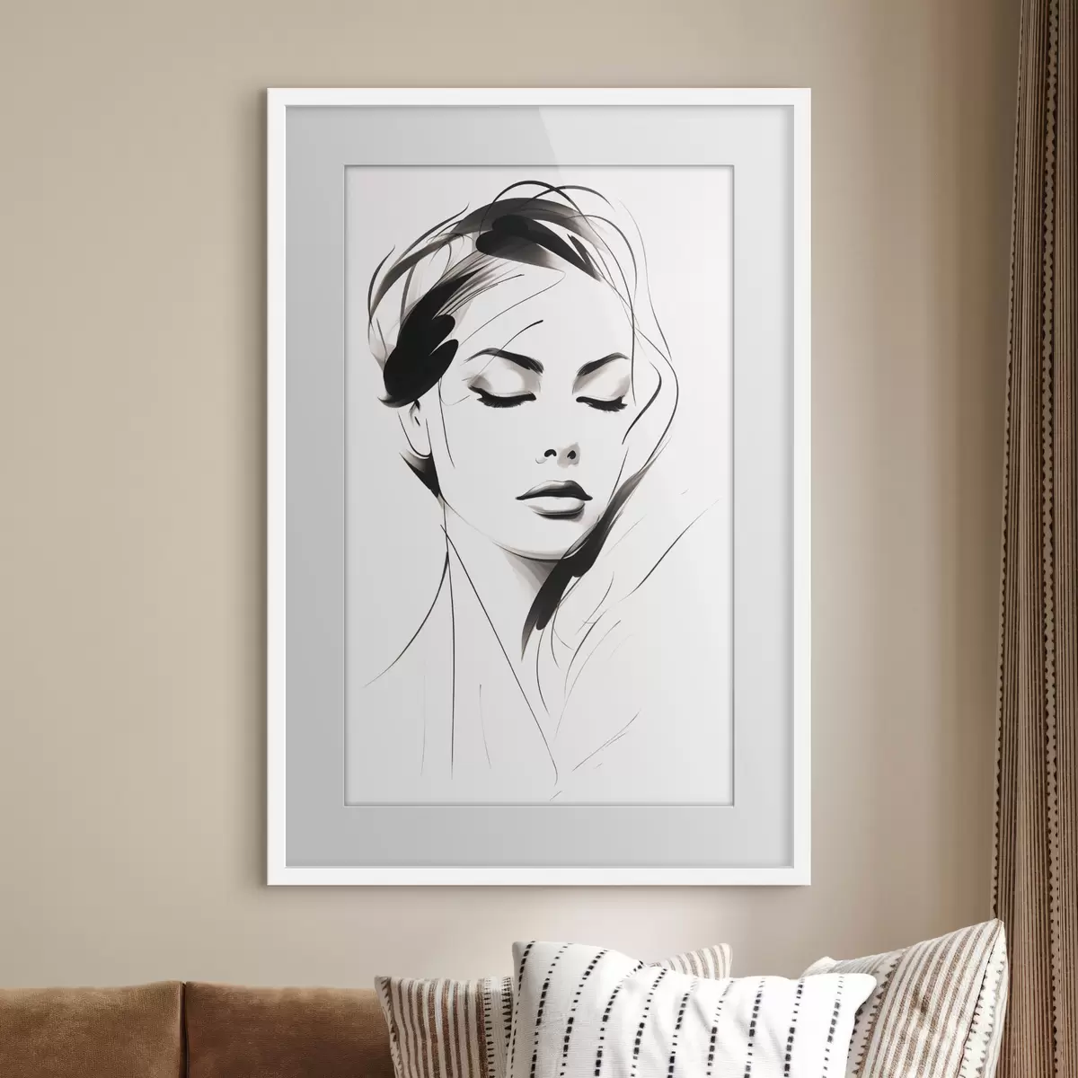 Poster Boceto de una mujer abstracta f49024