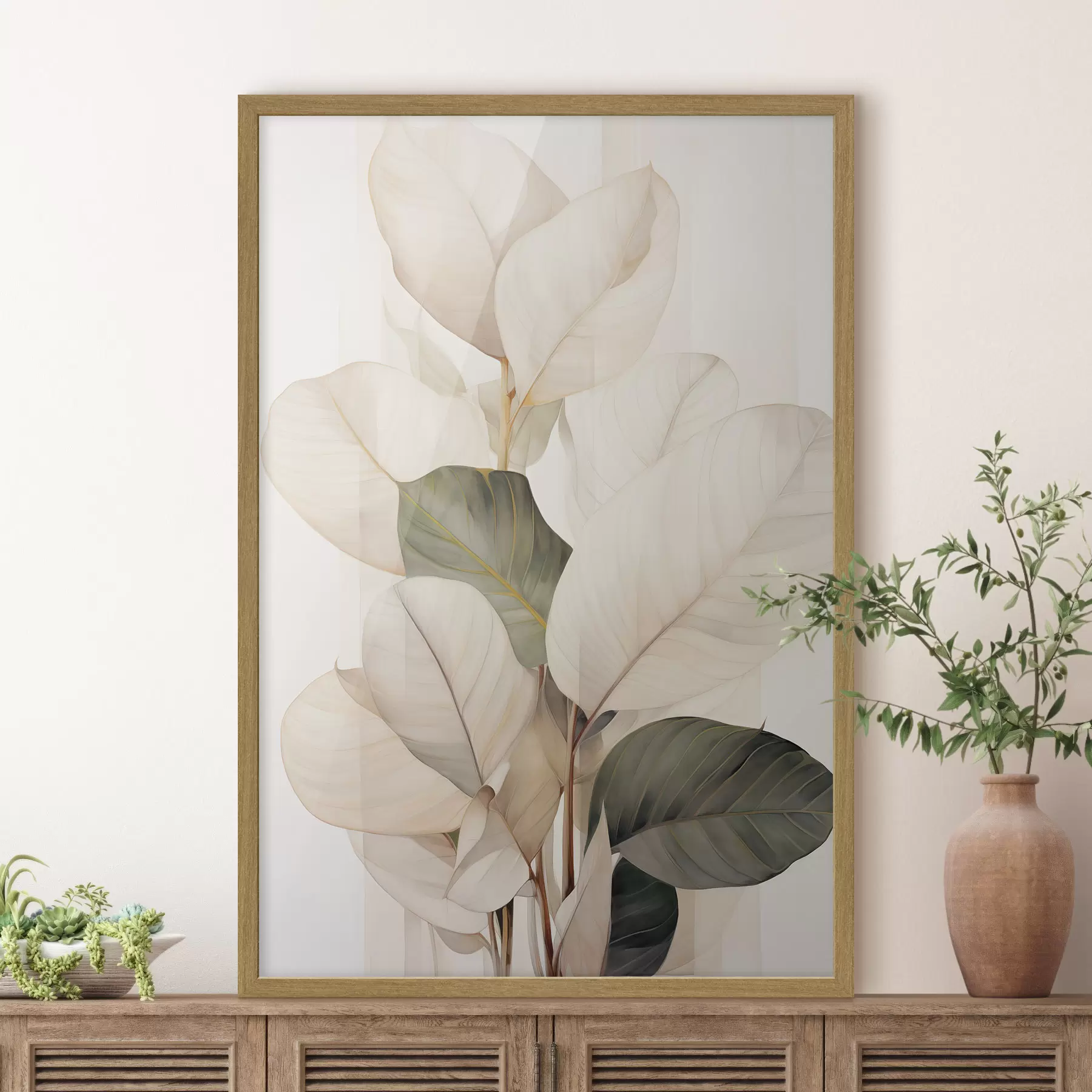 murales de pared Hojas de plantas decorativas f49026