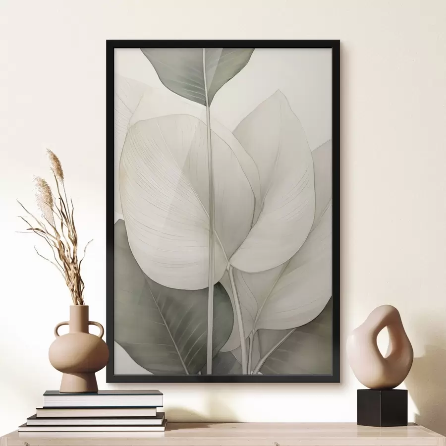 murales de pared Primer plano de hojas botánicas f49027