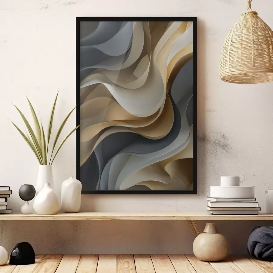 murales de pared Ondas abstractas f49033