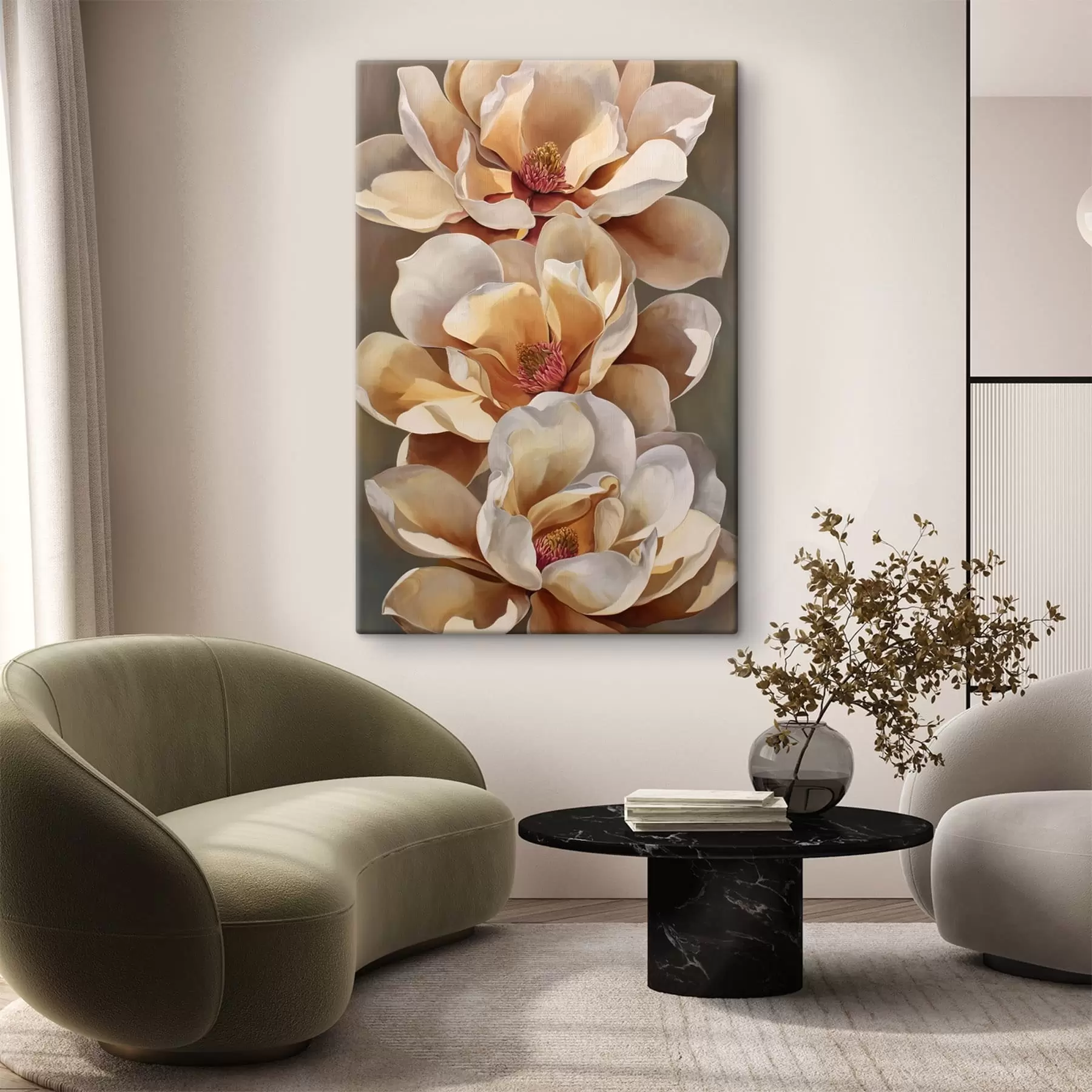 murales de pared Flor de magnolia vertical s49014