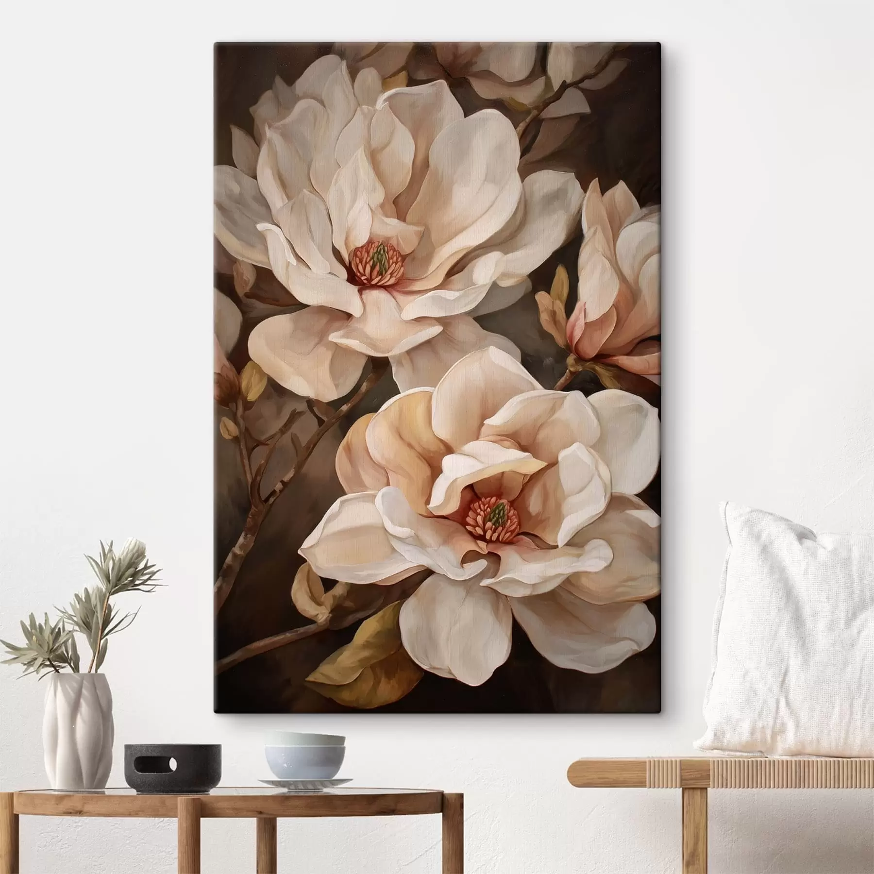 murales de pared Rama de magnolia en flor s49015
