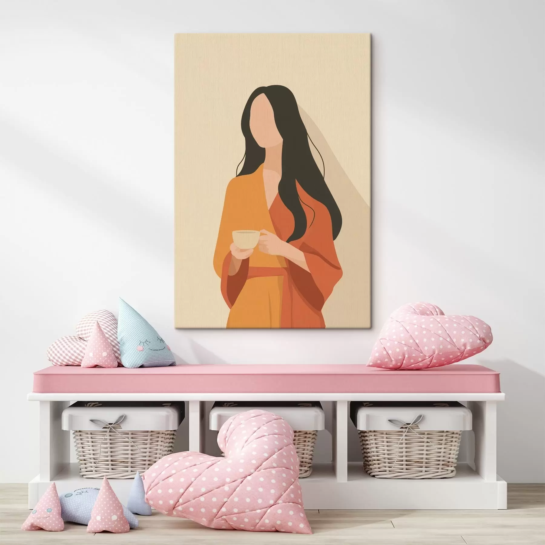 murales de pared Retrato de una mujer minimalista s49020
