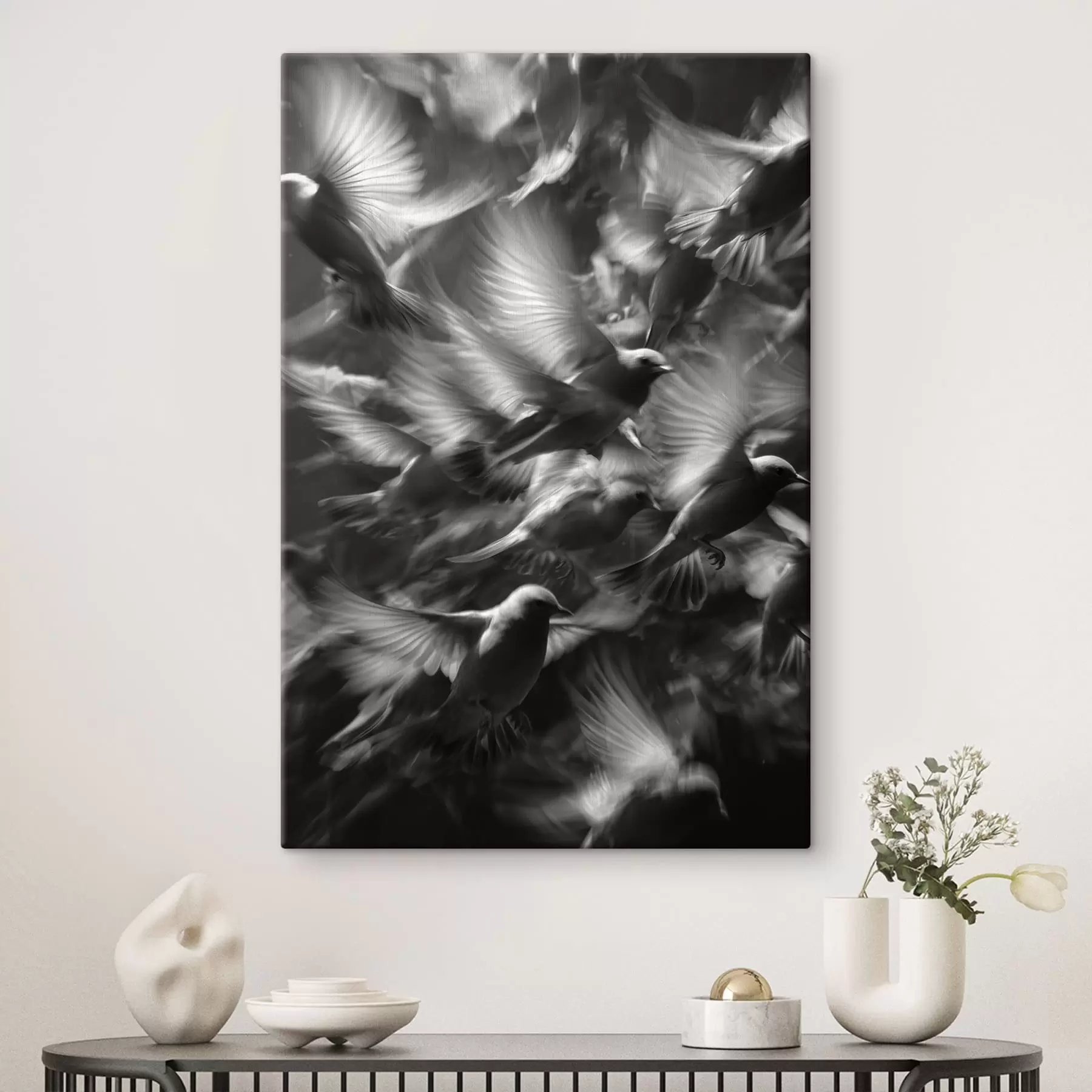 murales de pared Desenfoque de movimiento de aves s49023