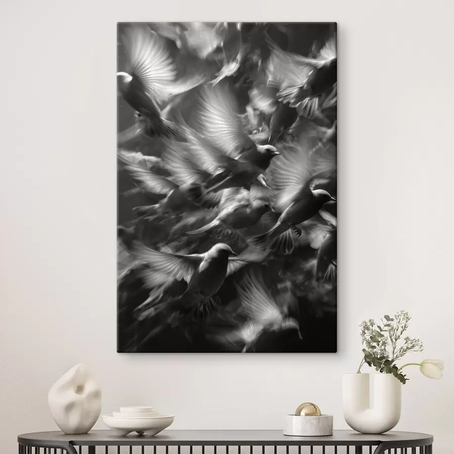 murales de pared Desenfoque de movimiento de aves s49023