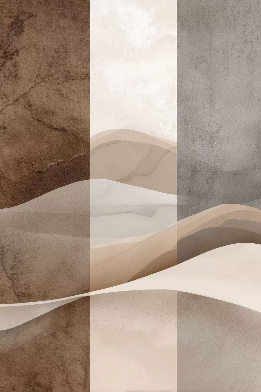 murales de pared Capas de arena abstractas s49040