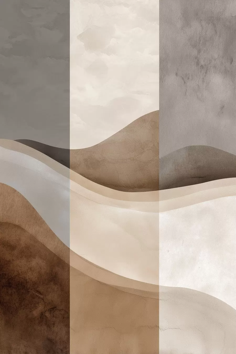 murales de pared Ondas de tierra blanda s49042