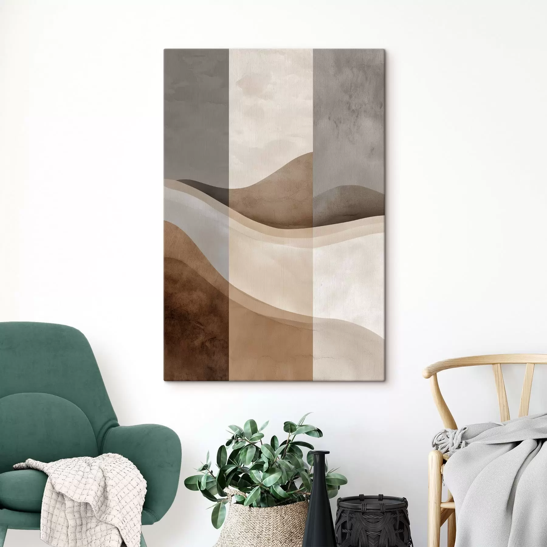 murales de pared Ondas de tierra blanda s49042