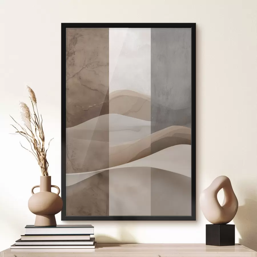 murales de pared Capas de arena abstractas f49040