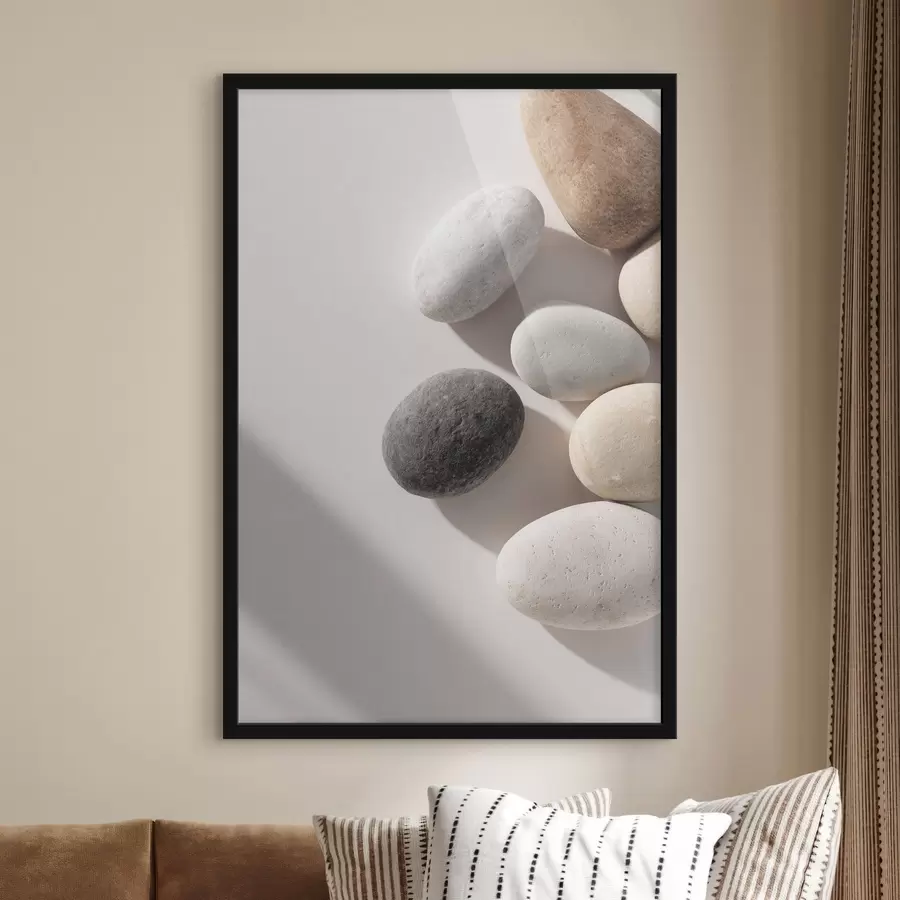 murales de pared Equilibrio minimalista con piedras f49041