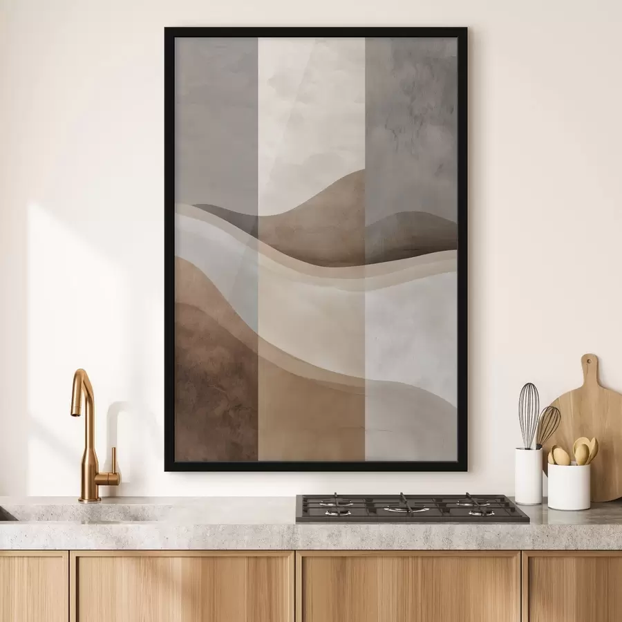 murales de pared Ondas de tierra blanda f49042