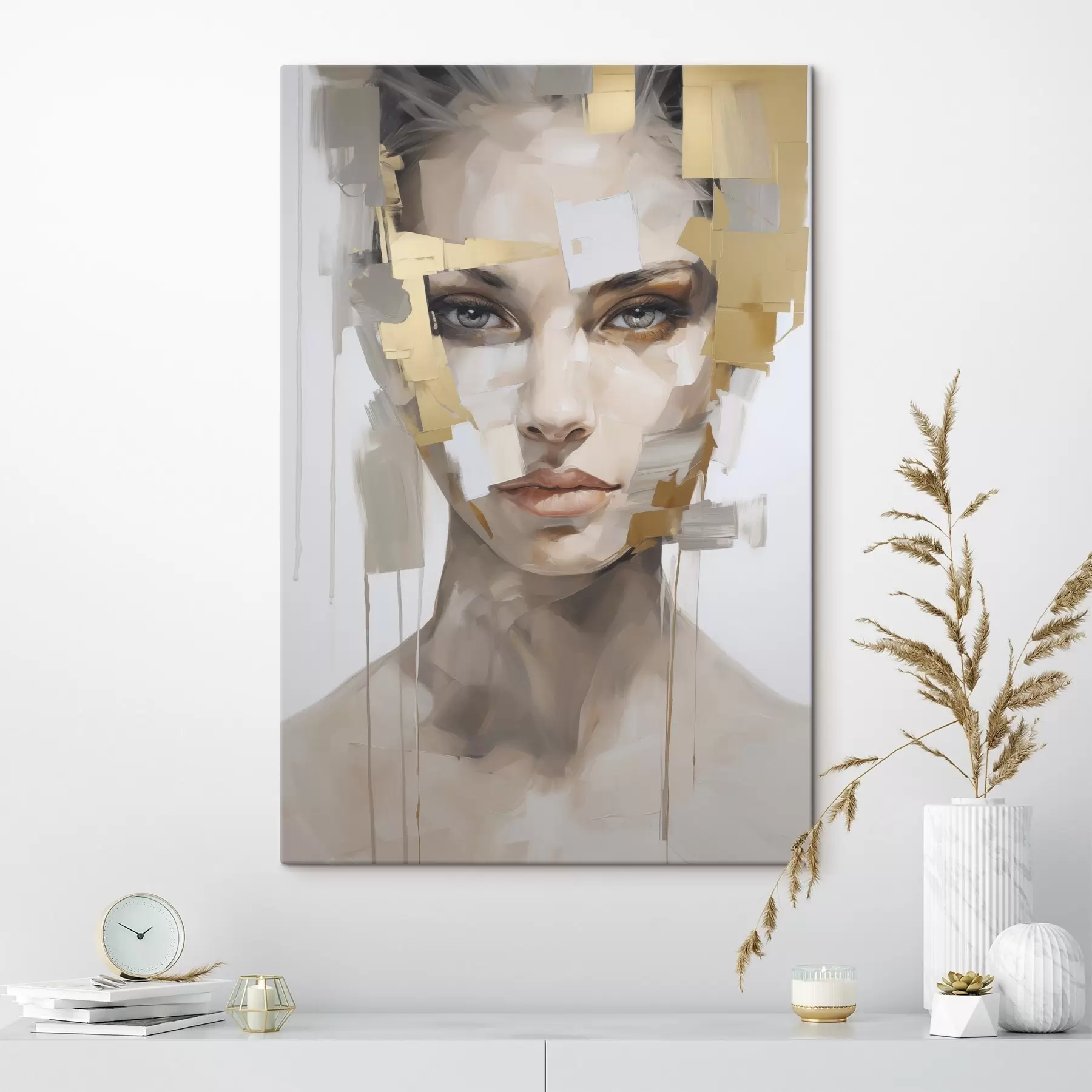 murales de pared Retrato abstracto moderno s49046