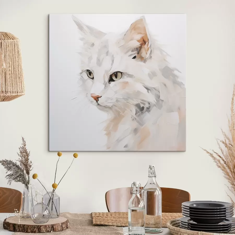 murales de pared Pintura imitación gato s49060