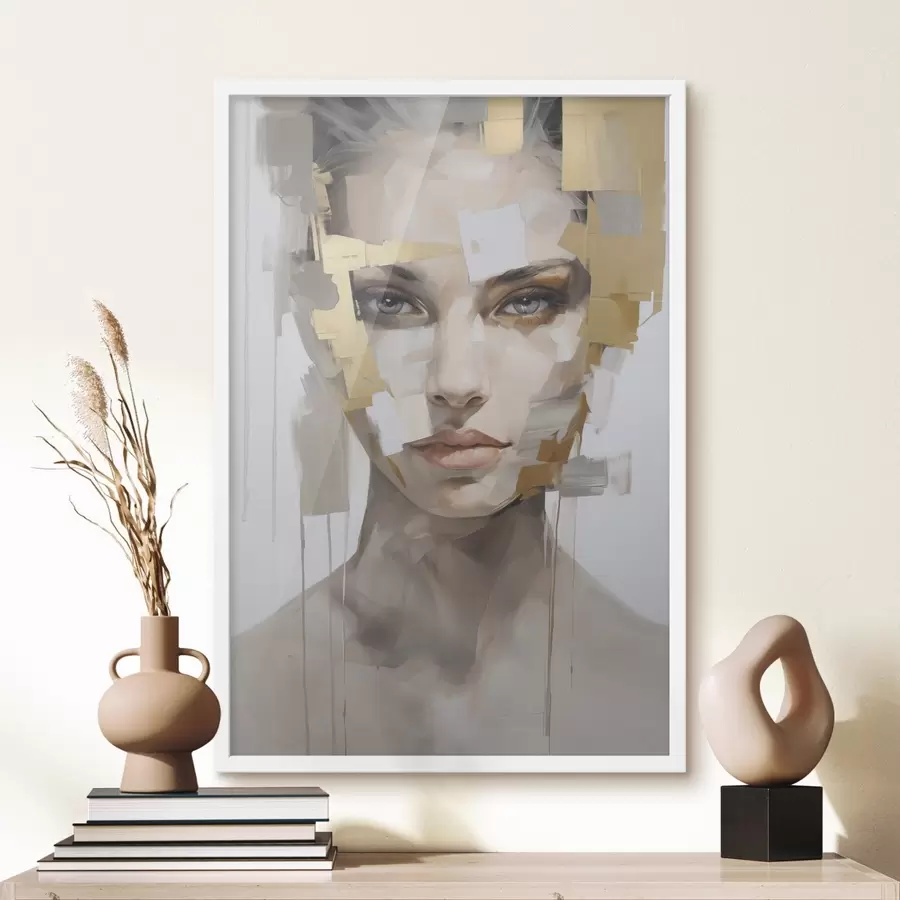 murales de pared Retrato abstracto moderno f49046