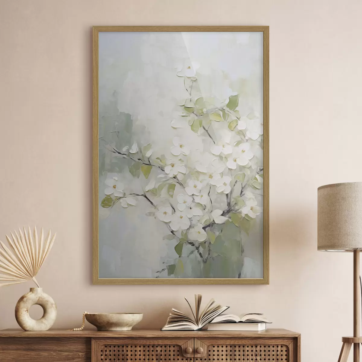 Poster Flores abstractas imitación de pintura f49048