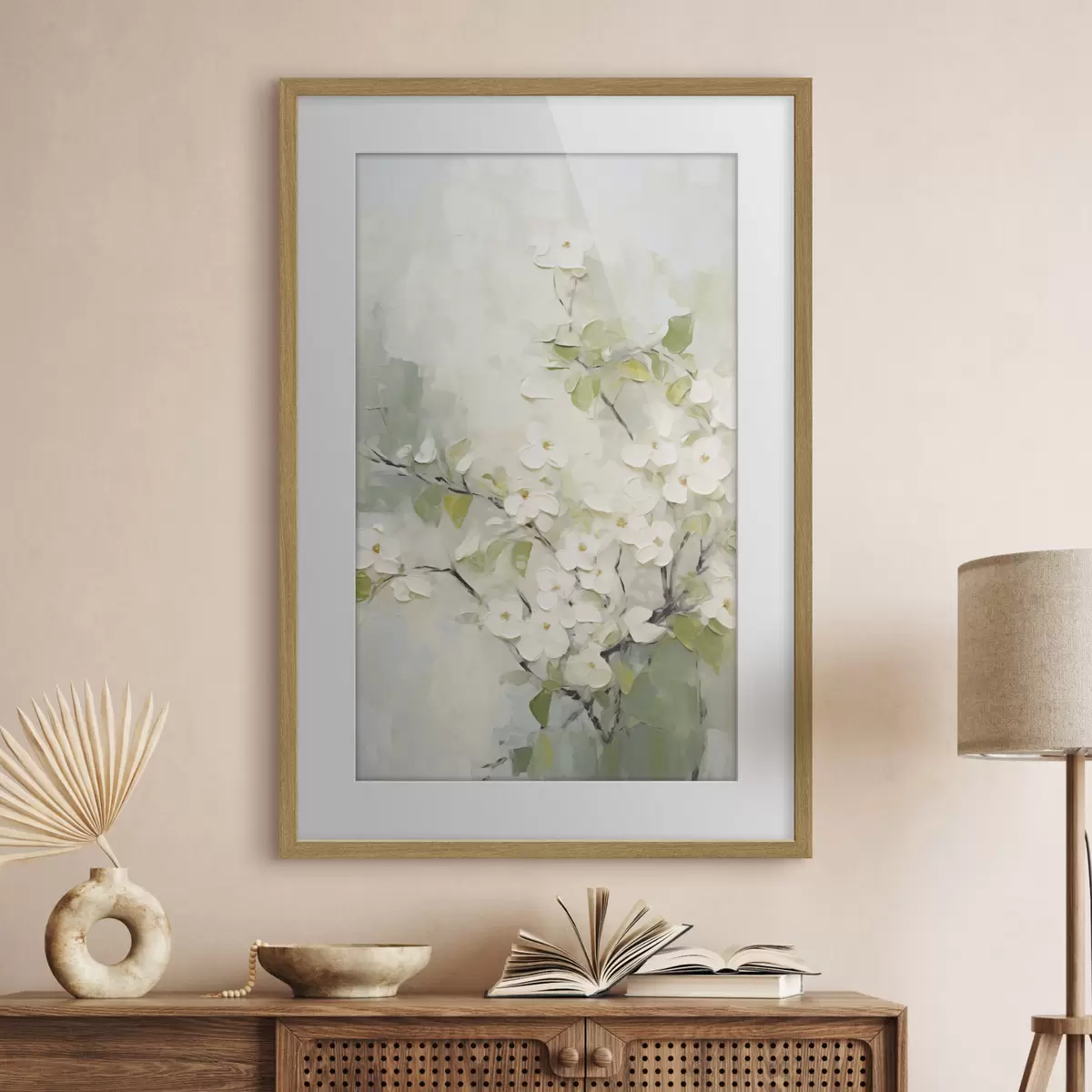 Poster Flores abstractas imitación de pintura f49048
