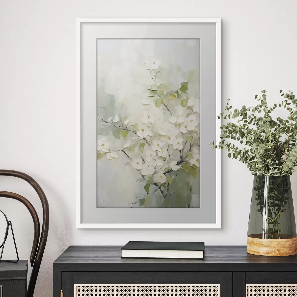 Poster Flores abstractas imitación de pintura f49048