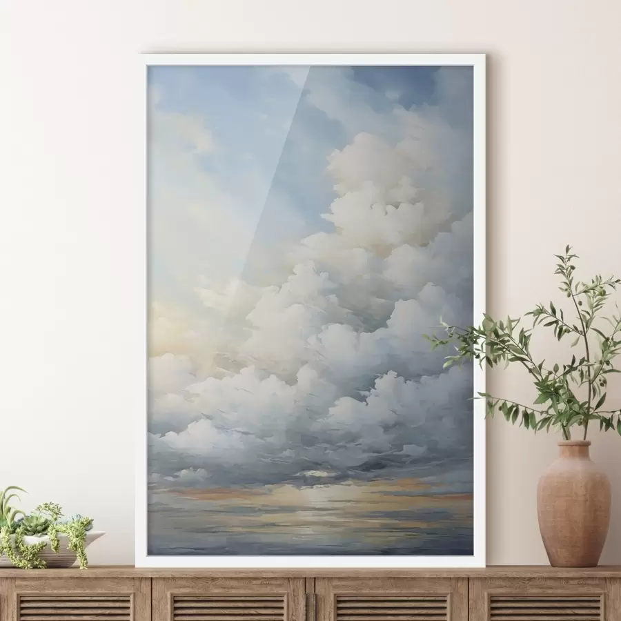 murales de pared Nubes en el cielo imitación de pintura f49057
