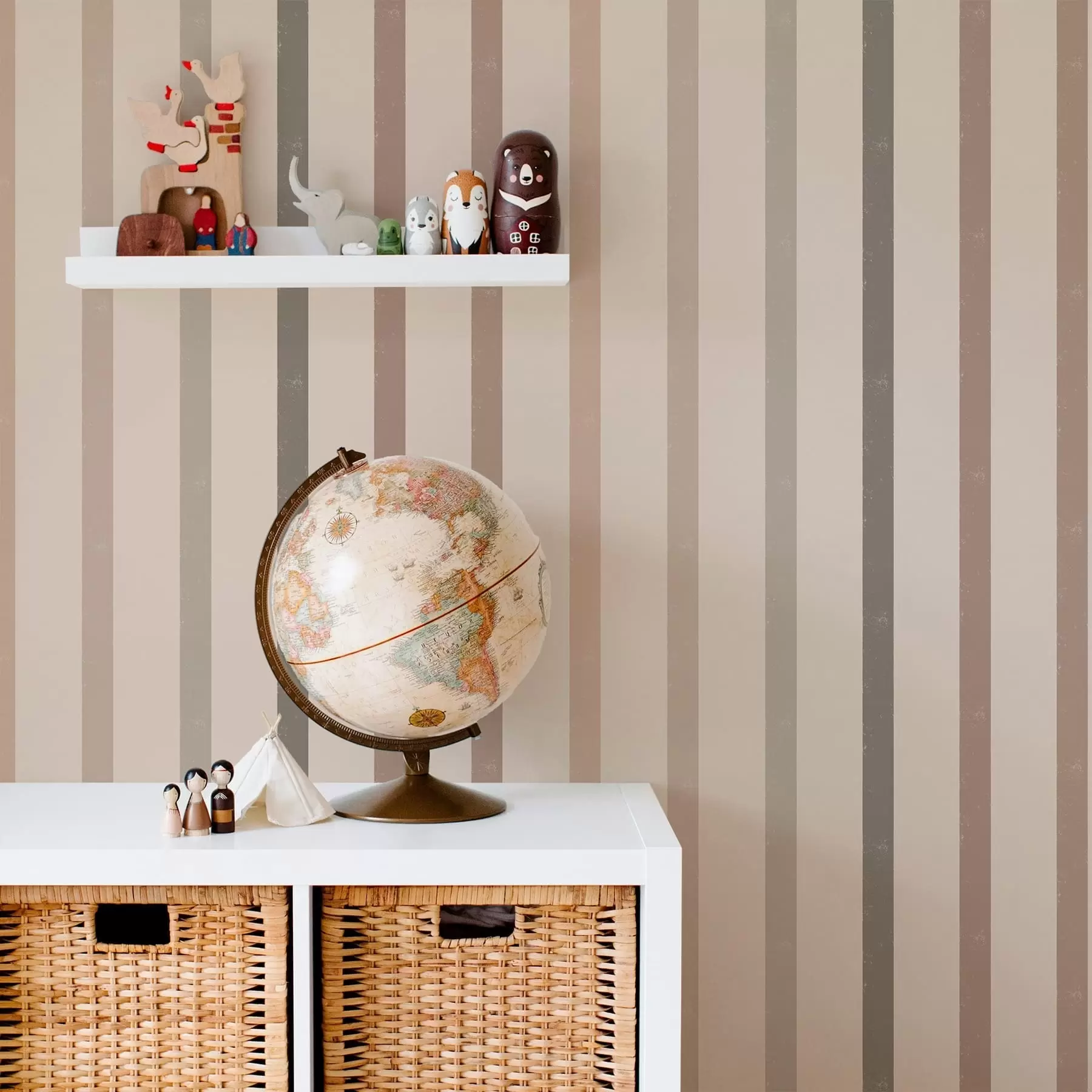 murales de pared Rayas en tonos beige cálidos a01184v1